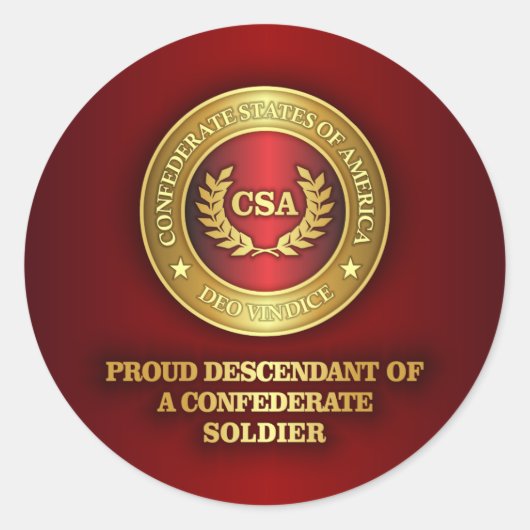 Proud Descendant Ronde Sticker (Voorkant)