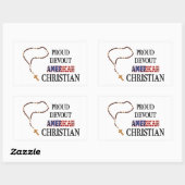 Proud Devout American Christian Sticker (Feuille)