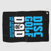 Proud Disk Golf Dad Golfhanddoek (Horizontaal)