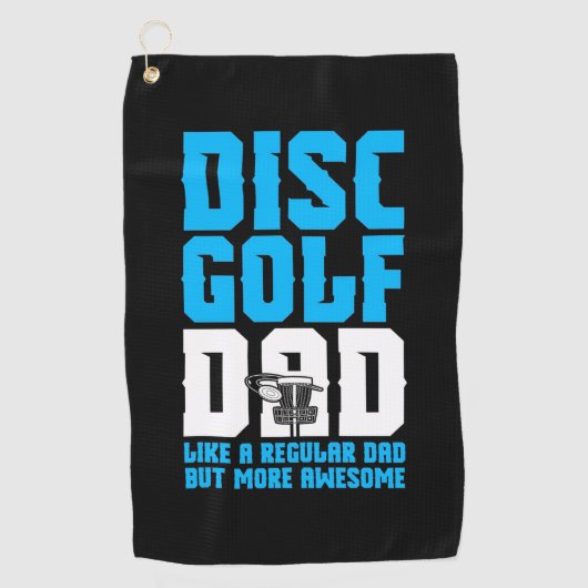 Proud Disk Golf Dad Golfhanddoek (Voorkant)