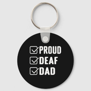 Proud doaf dad ASL Hand gebaar deaf awareness Sleutelhanger