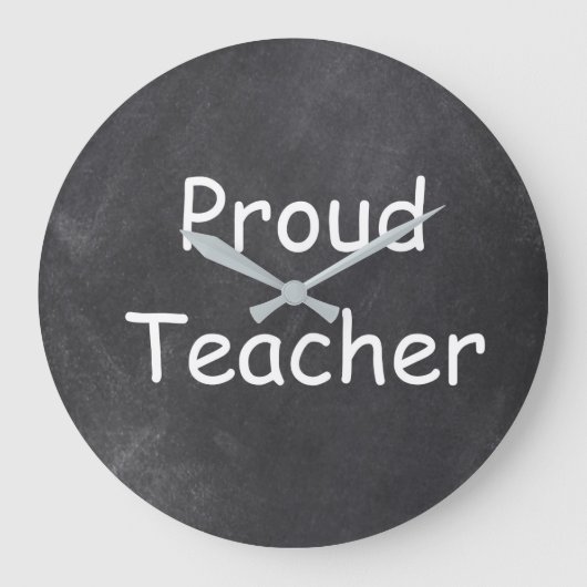 Proud docer Chalkboard Design Gift Idee Grote Klok (Voorkant)