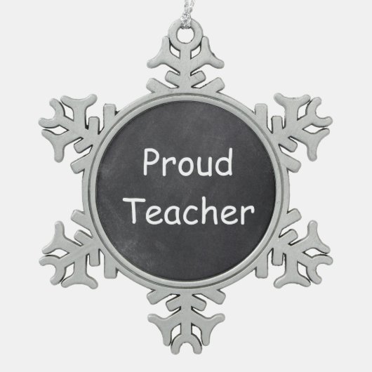 Proud docer Chalkboard Design Gift Idee Tin Sneeuwvlok Ornament (Voorkant)