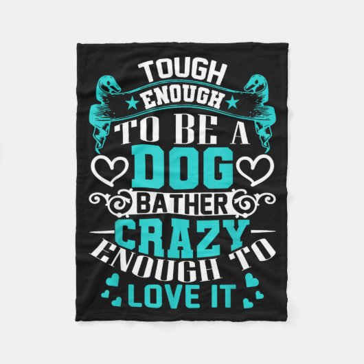 Proud Dog Bather Insrational Quotes Funny Groomer  Fleece Deken (Voorkant)