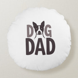 Proud Dog Dad Apparel & Accessories Rond Kussen