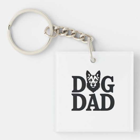 Proud Dog Dad Apparel & Accessories Sleutelhanger (voorkant)
