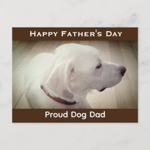 Proud Dog Dad Dark Brown Briefkaart