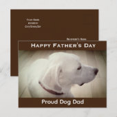 Proud Dog Dad Dark Brown Briefkaart (Voorkant / Achterkant)