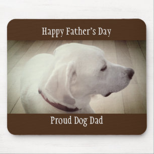 Proud Dog Dad Dark Brown Muismat