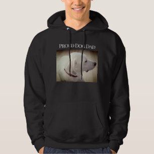 Proud Dog Dad Schattige White Dog Profiel Foto Hoodie