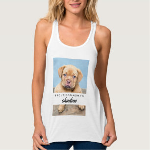 Proud Dog Mama   Met de naam en foto van uw hond Tanktop