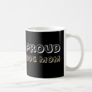 Proud Dog Mom Paw Print Minimal Design Koffiemok
