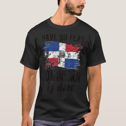 Proud Dominican is hier de vlag van de Dominicaans T-shirt (Voorkant)