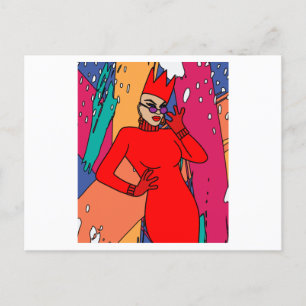 Proud Drag Queen geïnspireerd Briefkaart