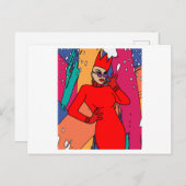 Proud Drag Queen geïnspireerd Briefkaart (Voorkant / Achterkant)