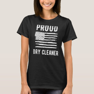 Proud Dry Cleaner Professional Amerikaanse vlag T-shirt
