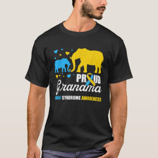 Proud Elephant Grandma Down Syndrome Awareness Shi T-shirt