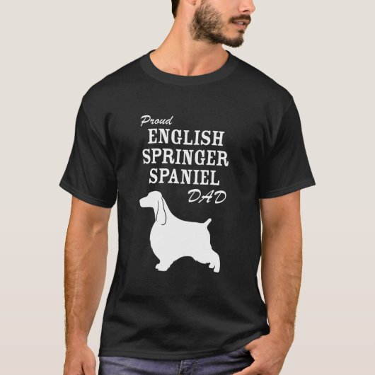 Proud English Springer Spaniel Dad Shirt (Voorkant)