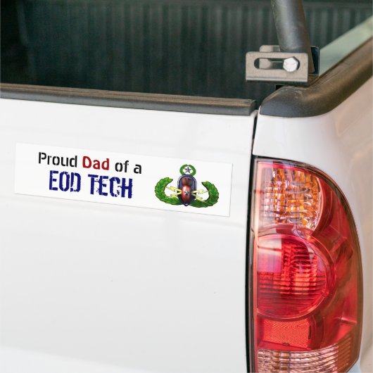 Proud, EOD Tech, EOD dad Bumpersticker (Op Truck)
