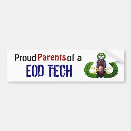 Proud, EOD Tech, Ouders Bumpersticker (Voorkant)