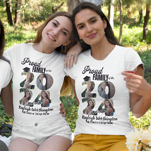 Proud Family of 2024 Afstuderen fotocollage T-shirt