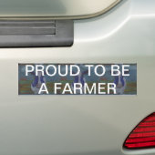 Proud Farmer Dairy Cow Bumpersticker (Op auto)