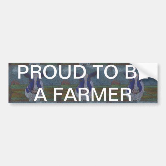 Proud Farmer Dairy Cow Bumpersticker (Voorkant)