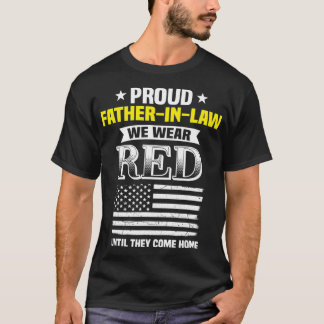 Proud FatherInLaw Of Deployed Son Red Friday Famil T-shirt