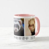 Proud Ferret Ma Custom 3 Photo Collage Mok (Voorkant rechts)
