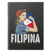 Proud Filipina Woman Girl Filippijnse vlag Notitieboek (Voorkant)