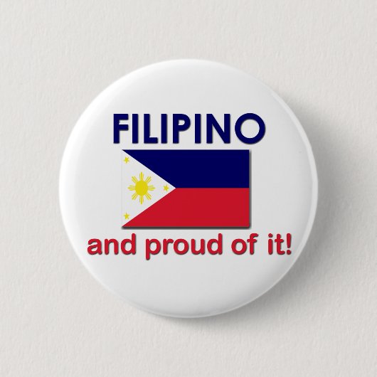 Proud Filipino Ronde Button 5,7 Cm (Voorkant)