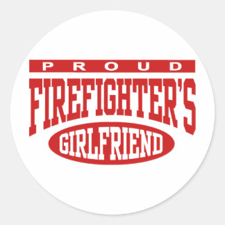 Proud Firefighter's Vriendin Ronde Sticker