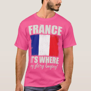 Proud France patriottic coole gift voor Franse bur T-shirt