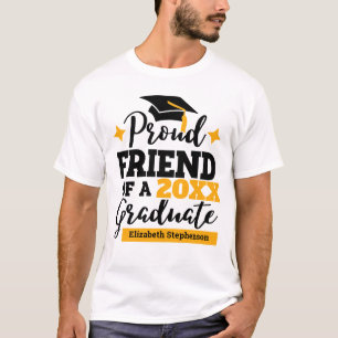 Proud Friend 2022 afstuderen de zwarte goudkleurig T-shirt