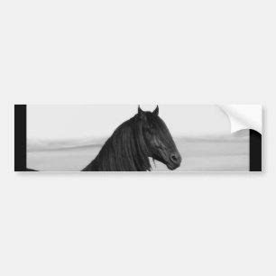 Proud Friesian zwarte hengst Bumpersticker