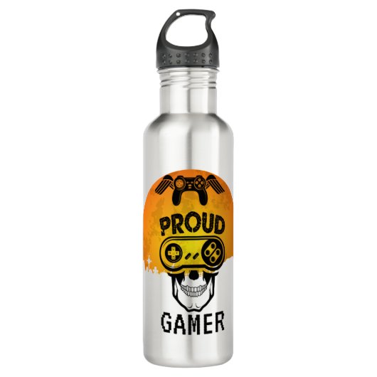 PROUD GAMER - HALLOWEEN GAMNERD NERD WATERFLES  (Voorkant)