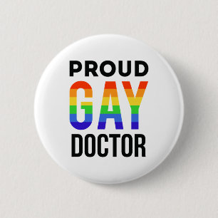 Proud Gay Doctor LGBTQ Medical School Afstuderen Ronde Button 5,7 Cm