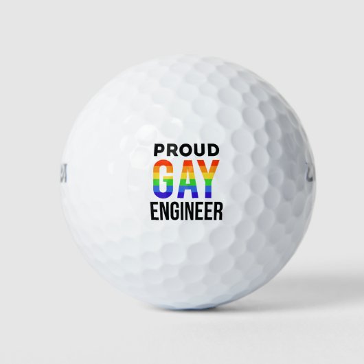 Proud Gay Engineer Pride Month Engineering Afstude Golfballen (Voorkant)