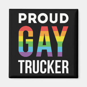 Proud Gay Trucker Magneet