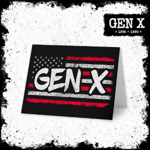 Proud Gen Xer Generation X Amerikaanse vlag Gen X Kaart