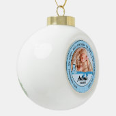 Proud Godouders Blue Monogram A Keramische Bal Ornament (Links)