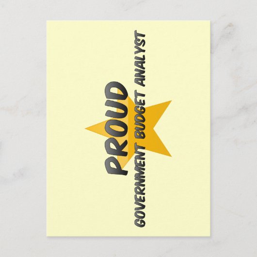 Proud Government Budget Analyst Briefkaart (Voorkant)