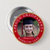 Proud GRADParent Foto 2023 Afstuderen Button (Voorkant /achterkant)
