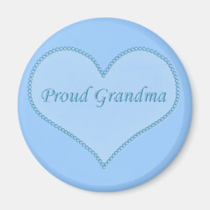 Proud Grandma Magnet, Blue Magneet
