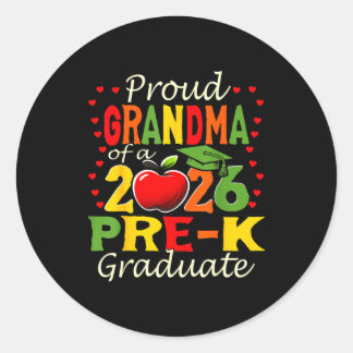 Proud grandma of 2026 pre-k graduate mothers day ronde sticker