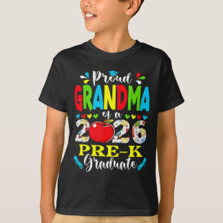 Proud grandma of 2026 pre-k graduate mothers day t-shirt