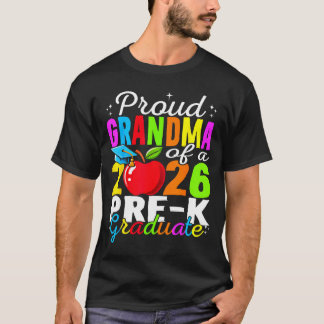Proud grandma of 2026 pre-k graduate mothers day t-shirt