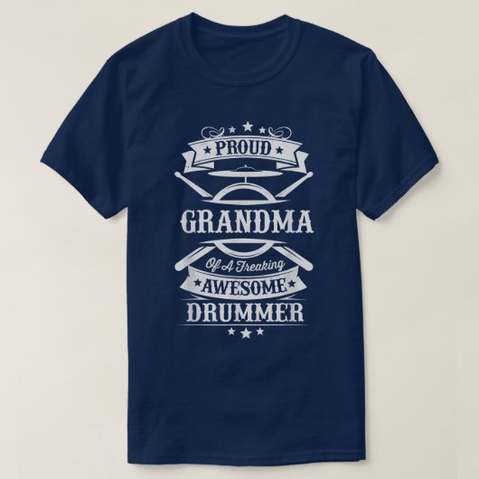 Proud Grandma of a Drummer mammmer  Drumsticks T-shirt (Design voorkant)
