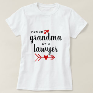 Proud Grandma of a Lawyer Red Hearts T-shirt