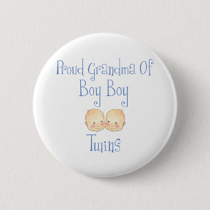 Proud Grandma of Boy Twins Ronde Button 5,7 Cm
